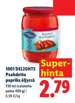 Paahdettu paprika öljyssä