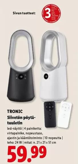 Siivetön pöytätuletin