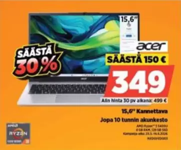 Acer - 15,6" Kannettava