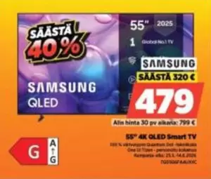 55" 4K QLED Smart TV