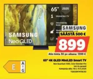 65" 4K QLED MiniLED Smart TV