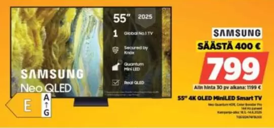 55" 4K OLED MiniLED Smart TV