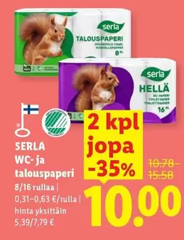 WC- ja talouspaperi