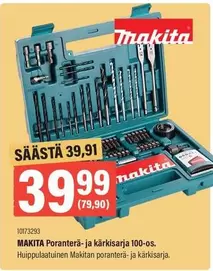 Makita - Poranterä- ja kärkisarja 100-os.
