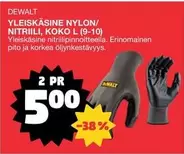 Dewalt - YLEISKÄSINE NYLON/NITRIILI
