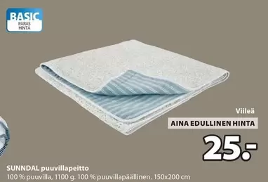 SUNDAL puuvillapeitto