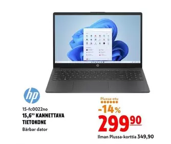 Hp - 15-fc0022no 15,6" KANNETETTAVA TIETOKONE