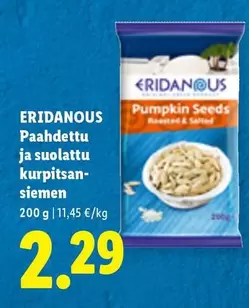 Paahdettu ja suolattu kurpitsan-siemen