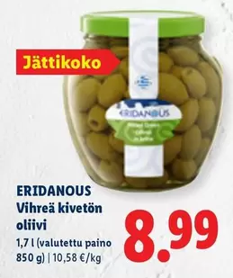 Vihreä kivetön oliivi