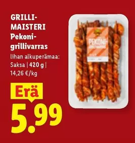 Grilli-maisteri Pekoni-grillivarras