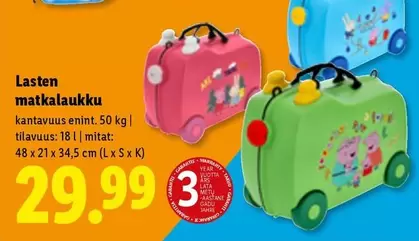 Lasten matkalaukku