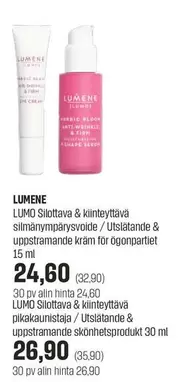 LUMO Silottava & kiinteyttävä silmänympärysvoide / Utslätande & uppstramande kräm för ögonpartiet 15 ml