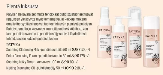 Soothing Cleansing Milk, Detox Cleansing Foam, Soothing Milky Toner, Melting Cleansing Oil