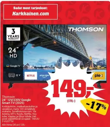 24" HD Google TV Smart TV