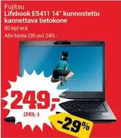 Lifebook E5411 14" kunnostettu kannettava tietokone