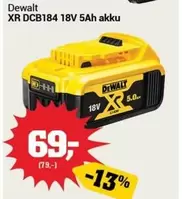 Dewalt - XR DCB184 18V 5Ah akku