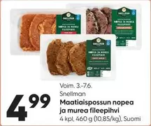Maatiaisporsaan nopea ja murea fileepihvi
