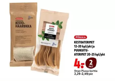 KESTOATERIMET 12-20 kpl/pkt ja PUUKUITU-ATERIMET 20-25 kpl/pkt
