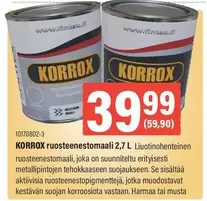 KORROX ruosteenestomaali 2,7 L
