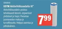USTM Aktiivihiilisuodatin 10"