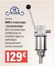 NIRA 2 vesipumppu / tynnyripumppu