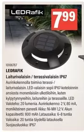 Laiturivalaisin / terassivalaisin IP67