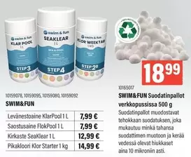 Swim&Fun Suodatinpallot verkkopussissa