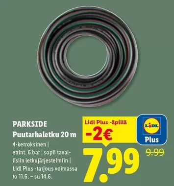 Puutarhaletku 20 m