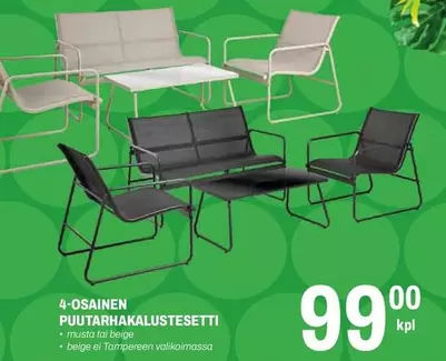4-OSAINEN PUUTARHAKALUSTESETTI