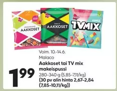 Aakkoset tai TV mix makeispussi