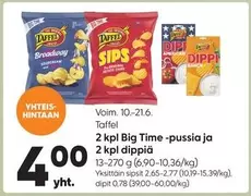 Original - Big Time -pussia ja dippiä