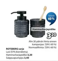 ROTEBERG sarja Lasi ja Hammasharjapidike
