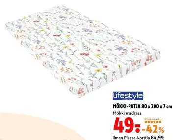 MÖKKI-PATJA 80 x 200 x 7 cm