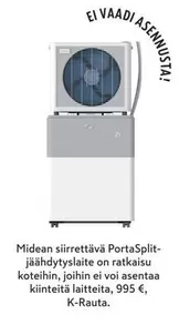 siirrettävä PortaSplit-jäähdytyslaite