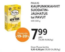 KAUPUNKIKAHVI SUODATIN- JAUHATUIN tai PAVUT
