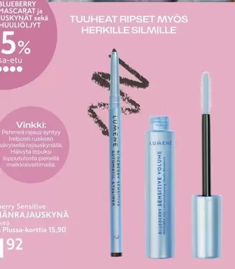 BLUEBERRY MASCARA JA EYELINER