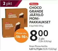 CHOCO GRANDE JÄÄTELÖMONI-PAKKAUKSET