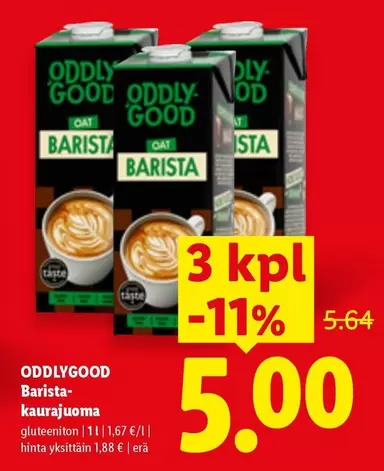 Barista kaurajuoma