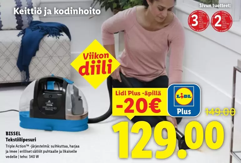 BISSEL Tekstiilipesuri