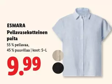 Pellavasekoitteinen paita