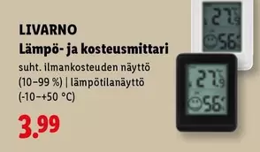 Lämpö- ja kosteusmittari