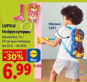 LUPILU Vesipyssyreppu