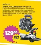 AKKULUKUIRISAHA 18V SOLO