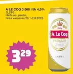A LE COQ 0,568 l tlk 4,5%