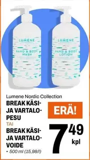 Nordic - BREAK KÄSI- JA VARTALO-PESU TAI BREAK KÄSI- JA VARTALO-VOIDE