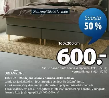 TRONDA + KOLA jenkkisänky
