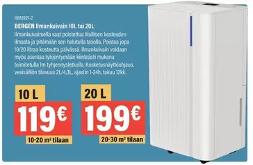 BERGEN Ilmankuivain 10L tai 20L