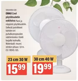 EMAX Cool pöytätuuletin oskiloiva