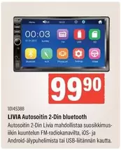Autosoitin 2-Din bluetooth