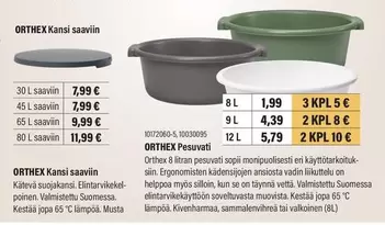 ORTHEX Kansi saaviin